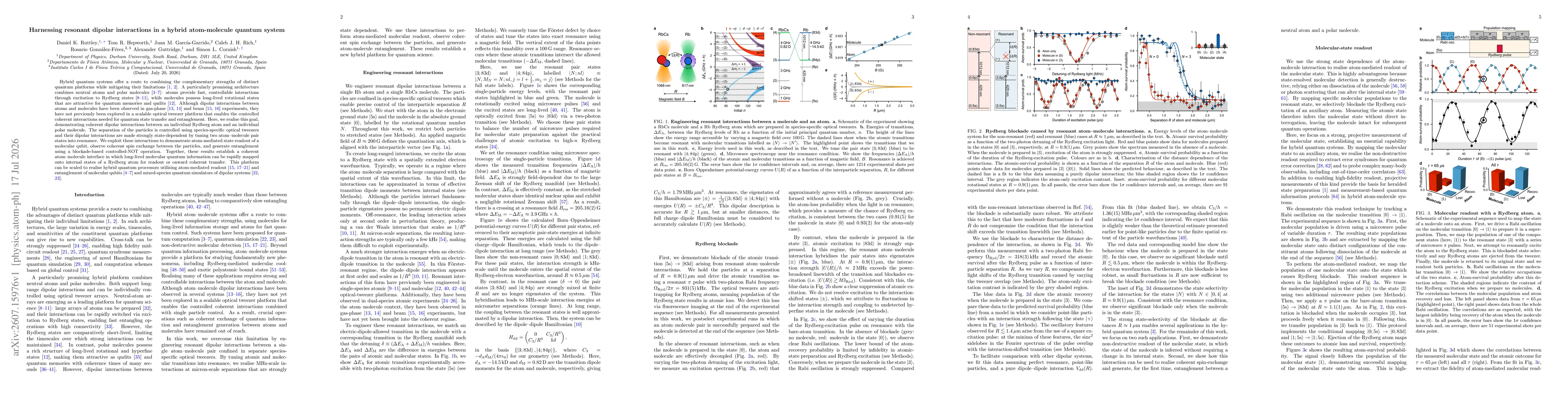 Thumbnail for Harnessing resonant dipolar interactions in a hybrid atom-molecule quantum system