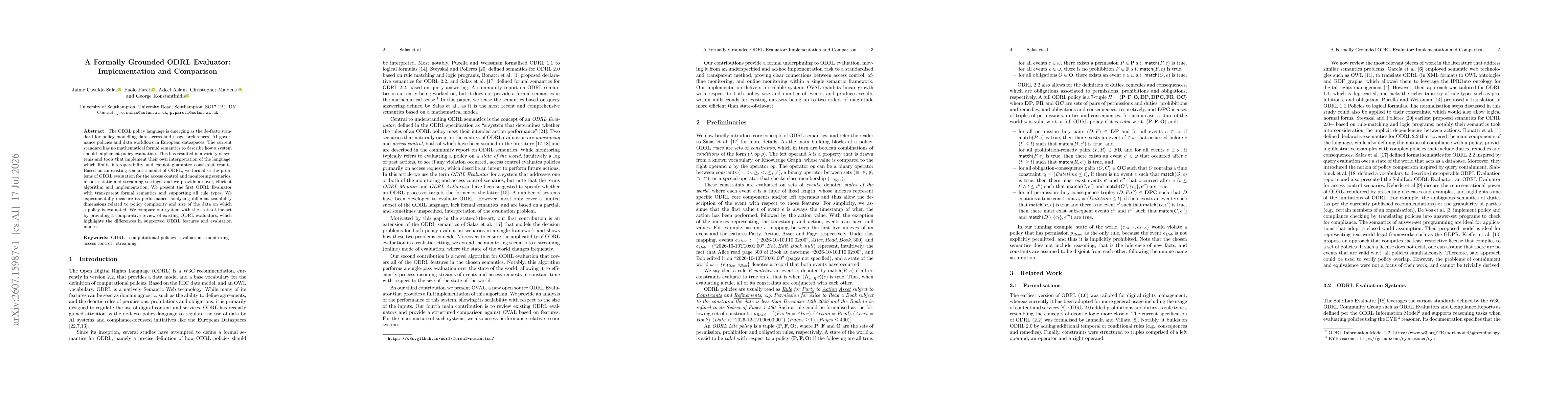 Thumbnail for A Formally Grounded ODRL Evaluator: Implementation and Comparison
