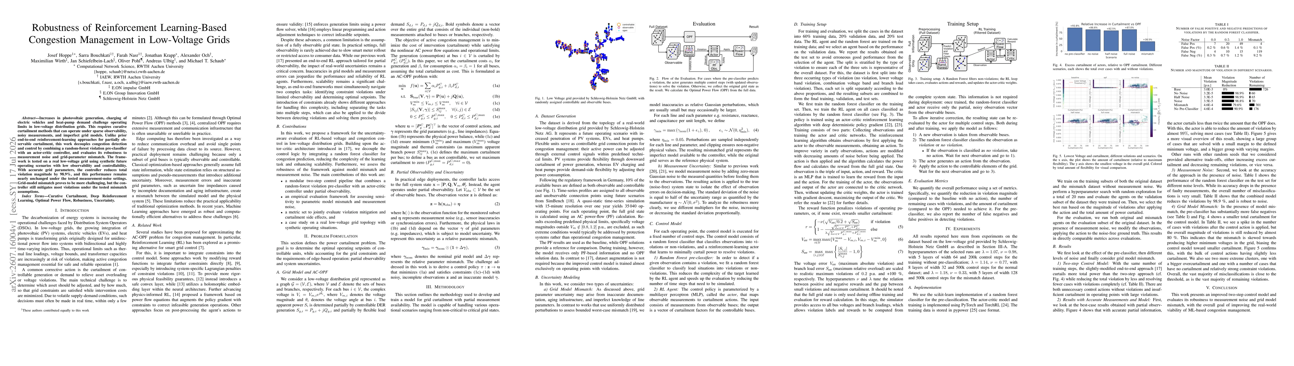 Thumbnail for Robustness of Reinforcement Learning-Based Congestion Management in Low-Voltage Grids