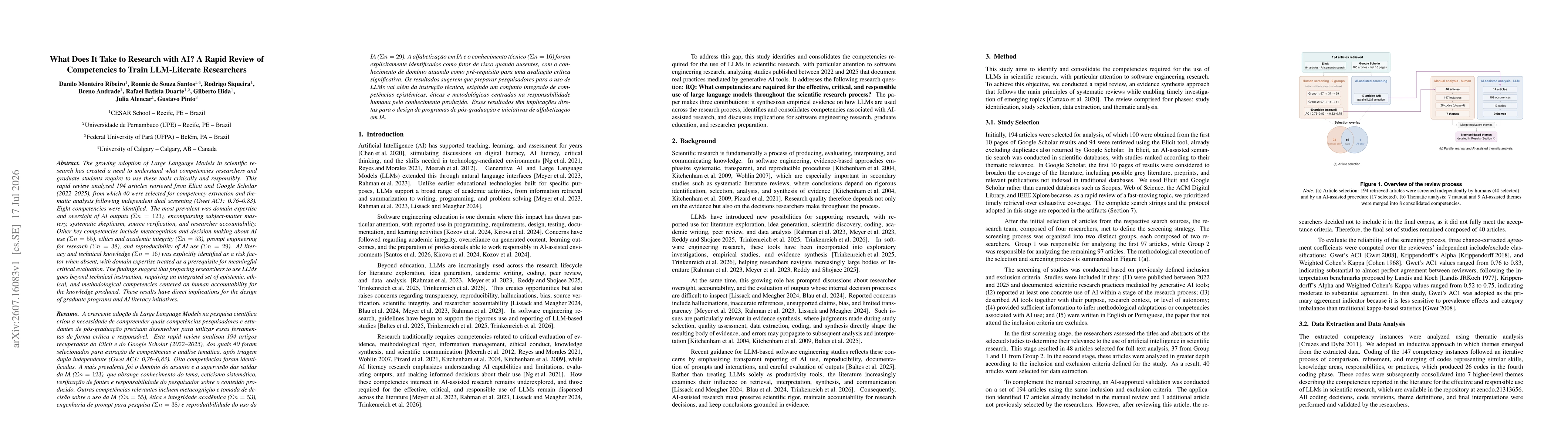 Thumbnail for What Does It Take to Research with AI? A Rapid Review of Competencies to Train LLM-Literate Researchers