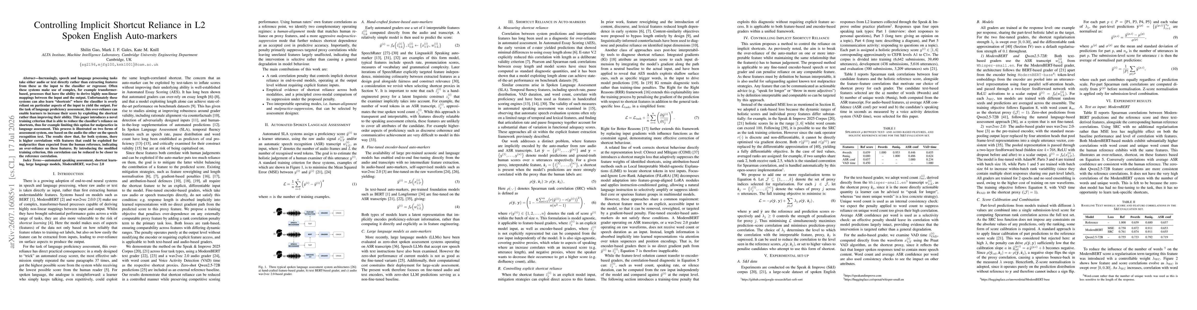 Thumbnail for Controlling Implicit Shortcut Reliance in L2 Spoken English Auto-markers