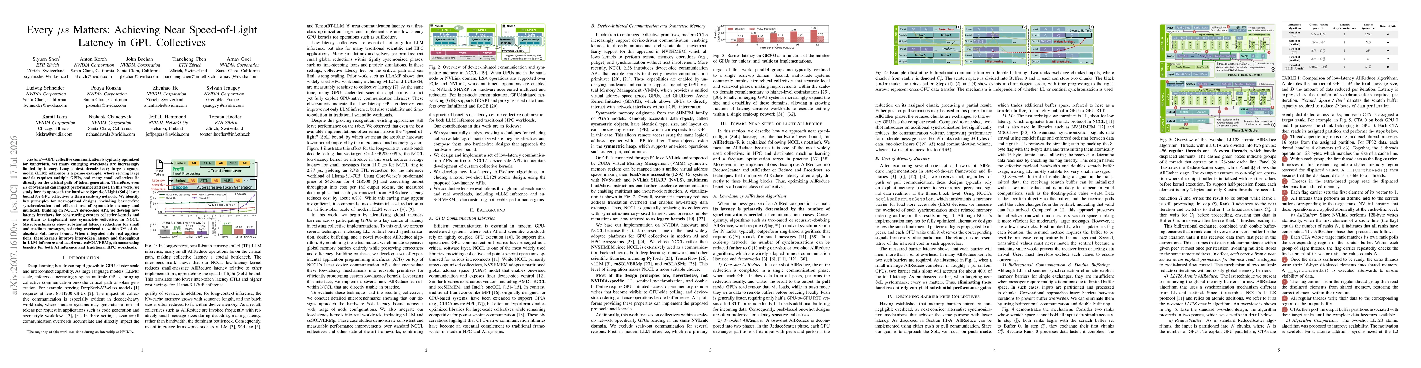 Thumbnail for Every Microsecond Matters: Achieving Near Speed-of-Light Latency in GPU Collectives