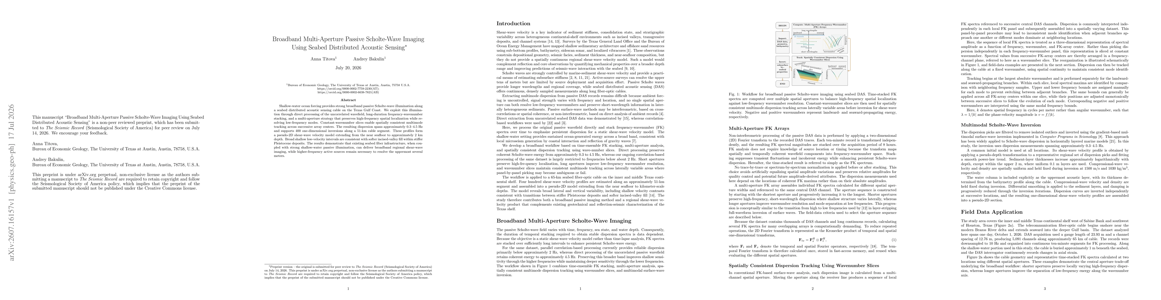 Thumbnail for Broadband Multi-Aperture Passive Scholte-Wave Imaging Using Seabed Distributed Acoustic Sensing