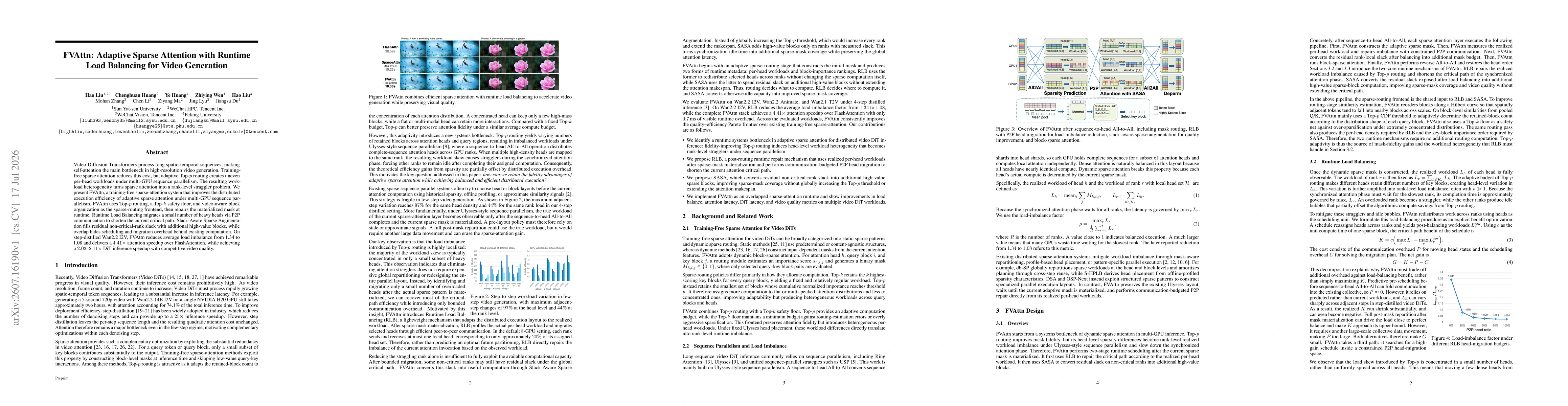 Thumbnail for FVAttn: Adaptive Sparse Attention with Runtime Load Balancing for Video Generation