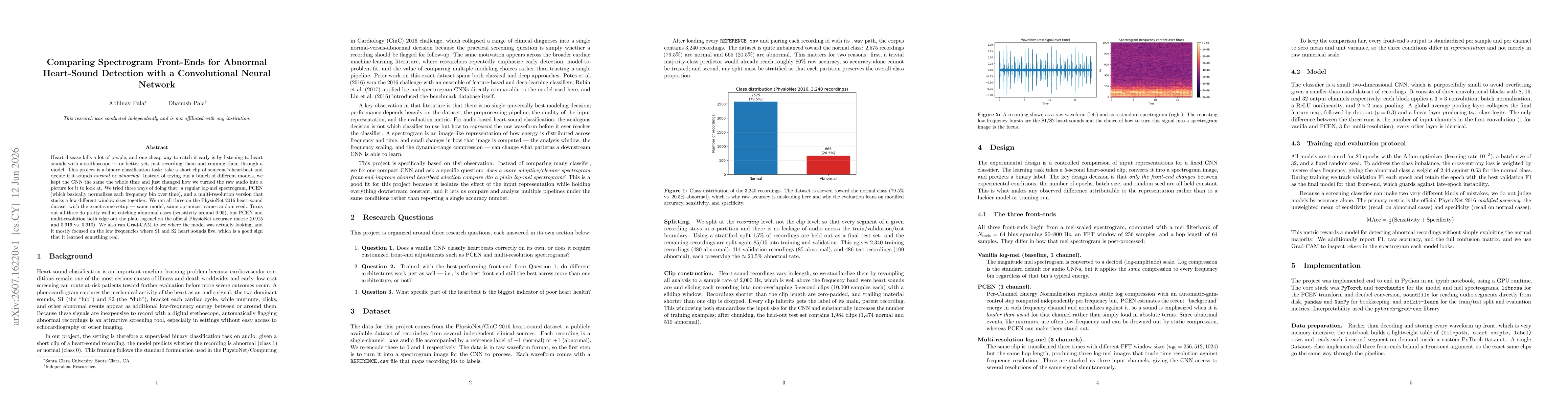 Thumbnail for Comparing Spectrogram Front-Ends for Abnormal Heart-Sound Detection with a Convolutional Neural Network