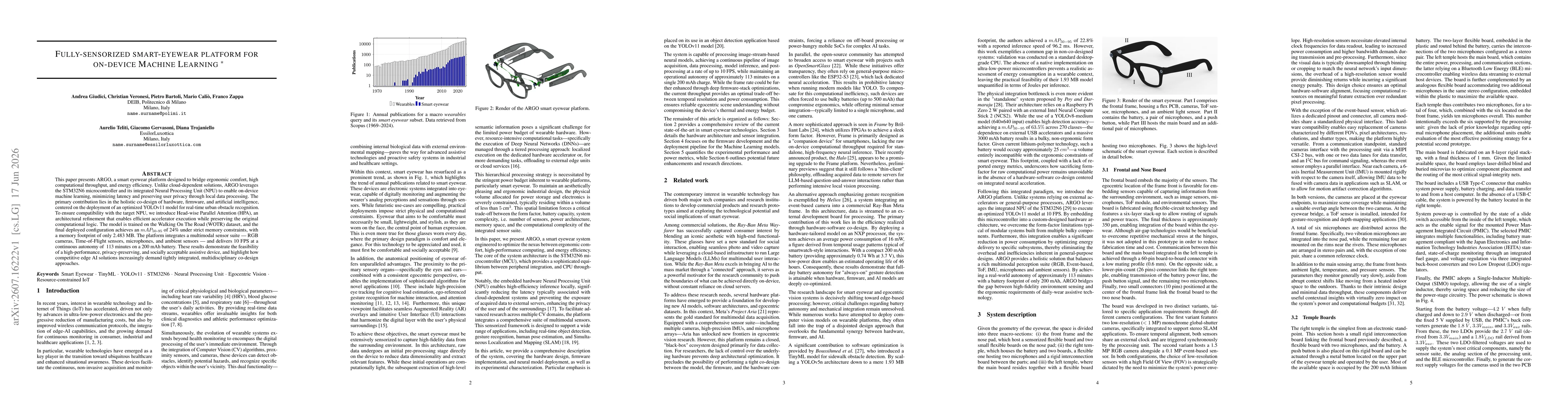 Thumbnail for Fully-sensorized smart-eyewear platform for on-device Machine Learning