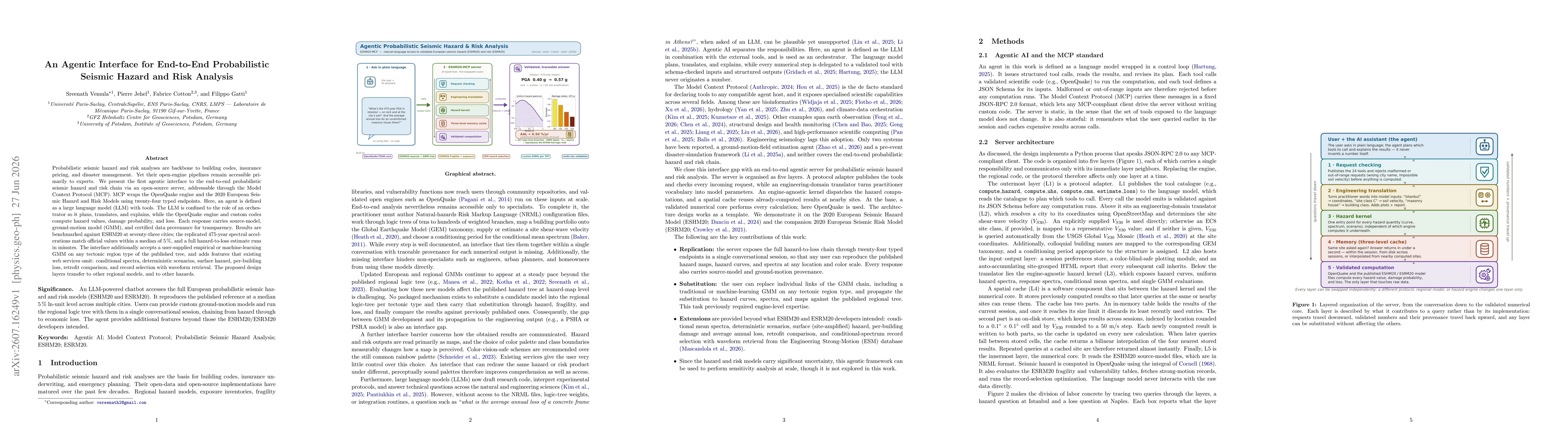 Thumbnail for An Agentic Interface for End-to-End Probabilistic Seismic Hazard and Risk Analysis