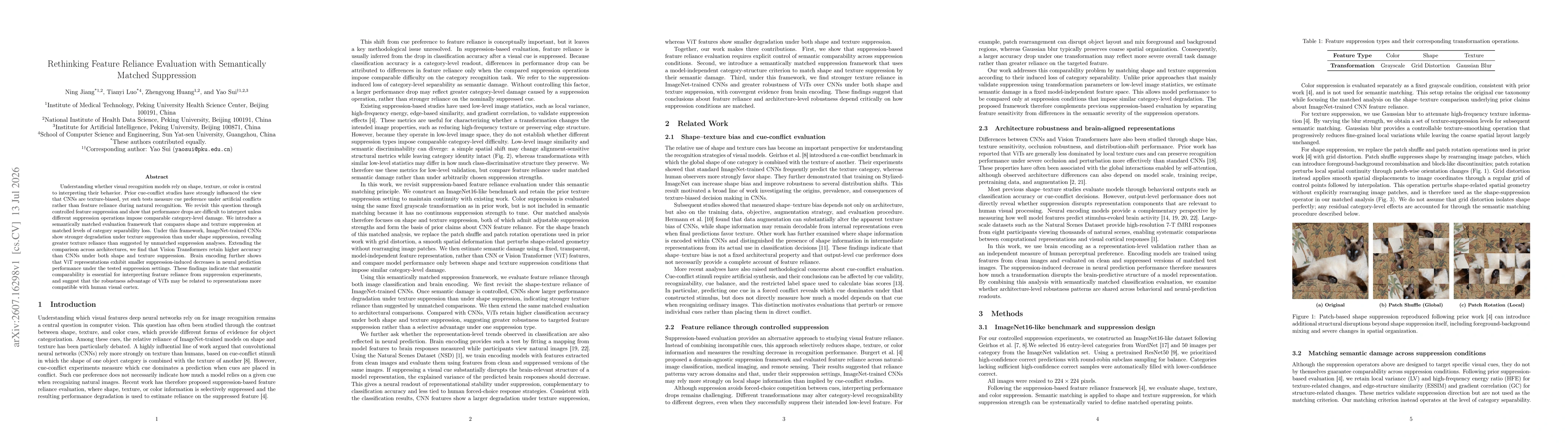 Thumbnail for Rethinking Feature Reliance Evaluation with Semantically Matched Suppression