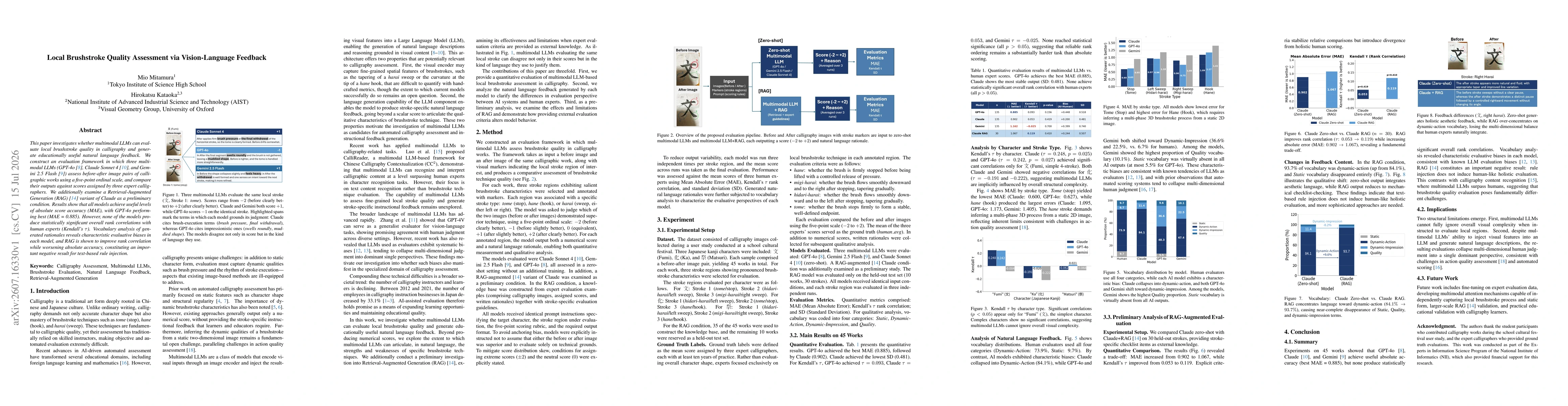 Thumbnail for Local Brushstroke Quality Assessment via Vision-Language Feedback
