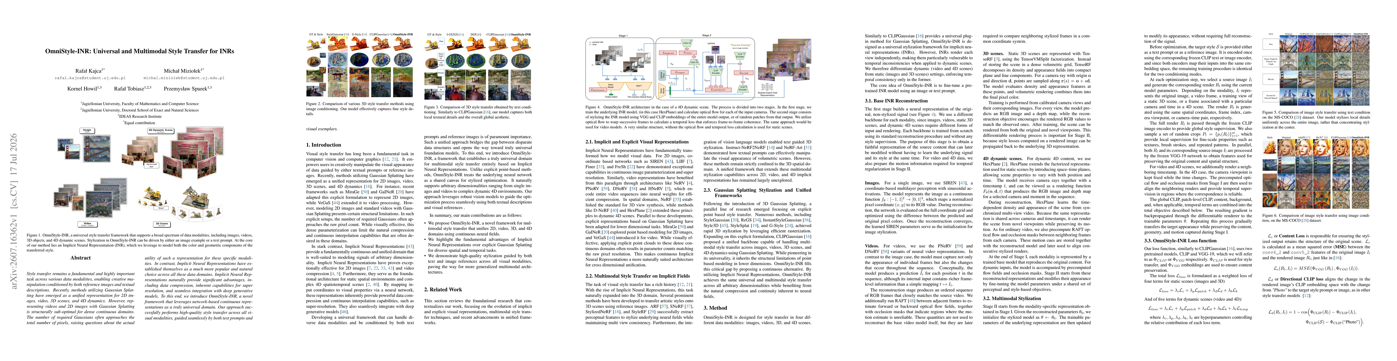 Thumbnail for OmniStyle-INR: Universal and Multimodal Style Transfer for INRs