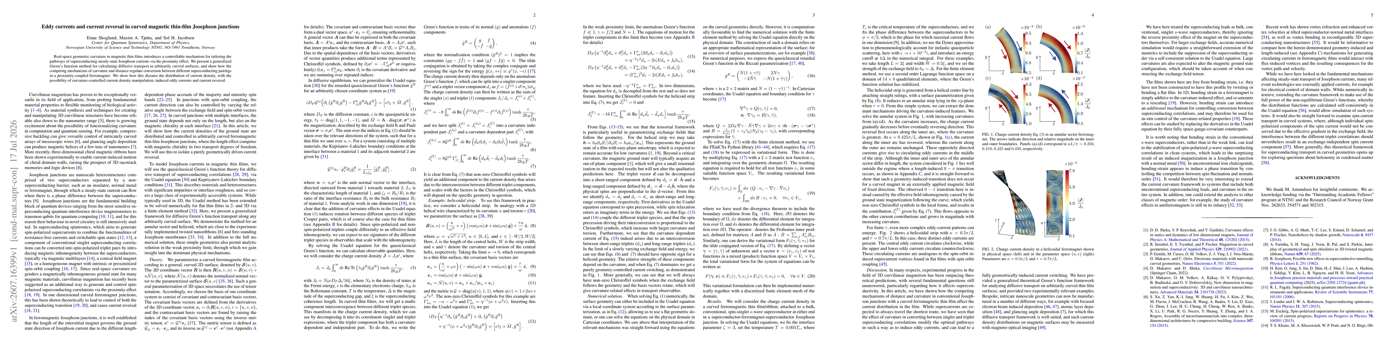 Thumbnail for Eddy currents and current reversal in curved magnetic thin-film Josephson junctions