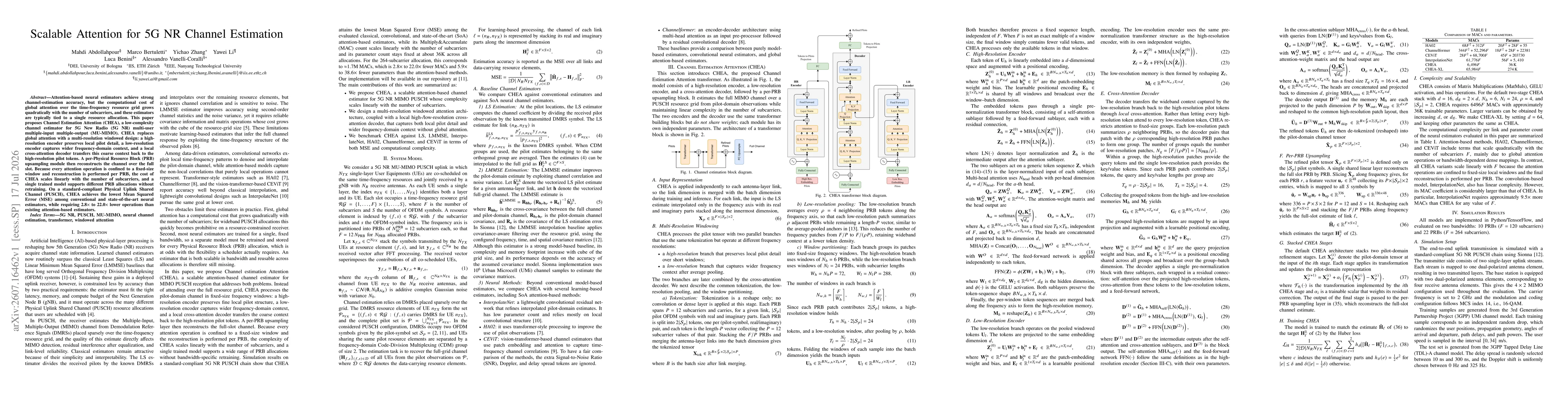 Thumbnail for Scalable Attention for 5G NR Channel Estimation