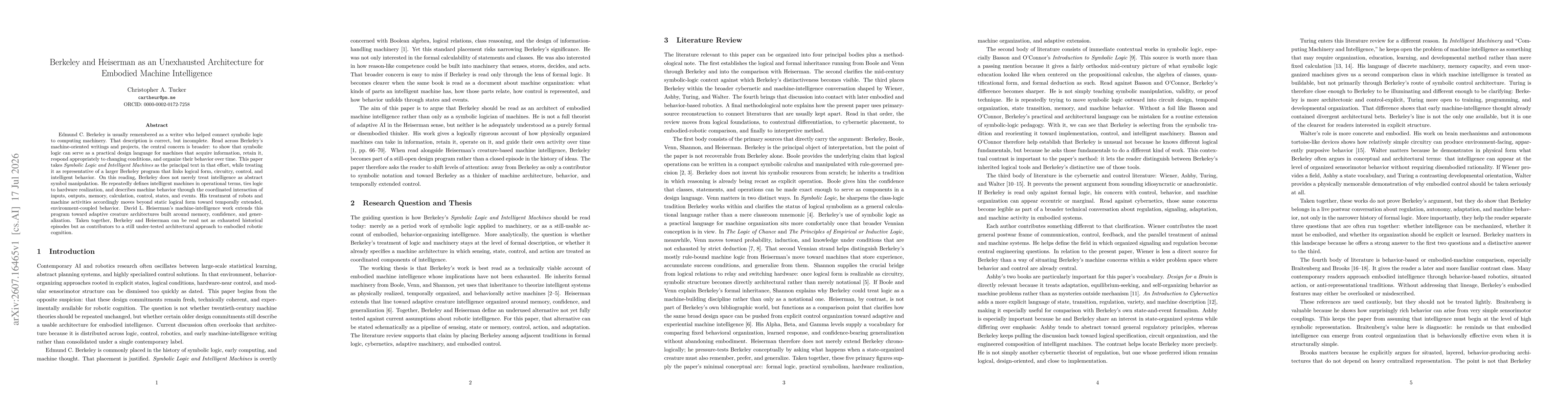 Thumbnail for Berkeley and Heiserman as an Unexhausted Architecture for Embodied Machine Intelligence