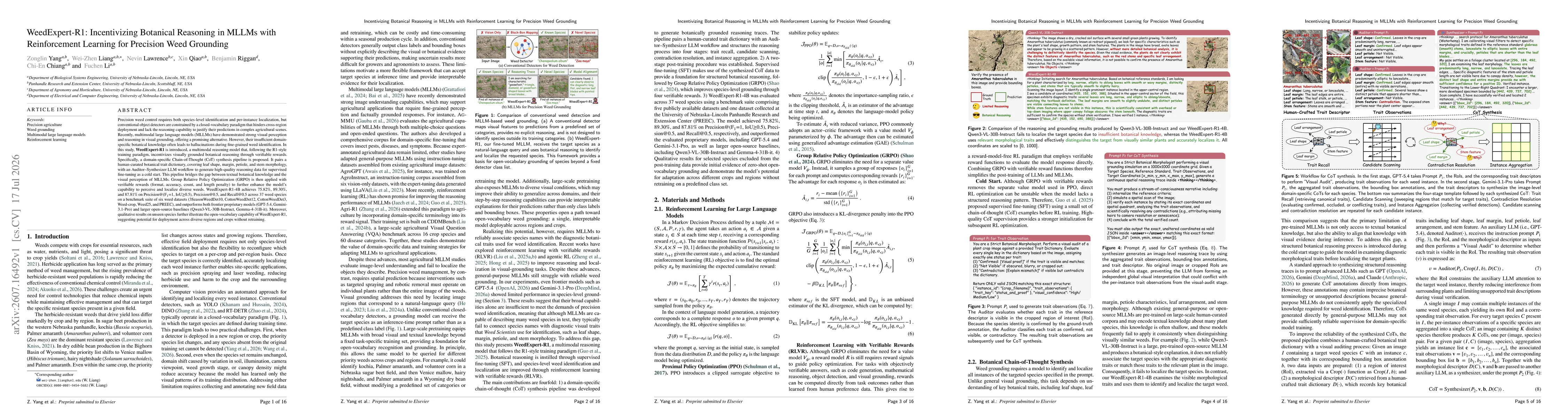 Thumbnail for WeedExpert-R1: Incentivizing Botanical Reasoning in MLLMs with Reinforcement Learning for Precision Weed Grounding