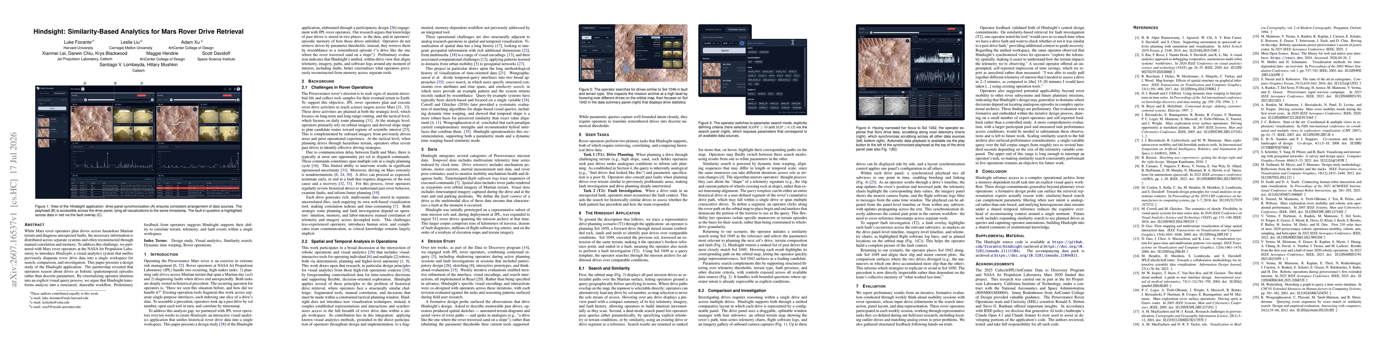 Thumbnail for Hindsight: Similarity-Based Analytics for Mars Rover Drive Retrieval
