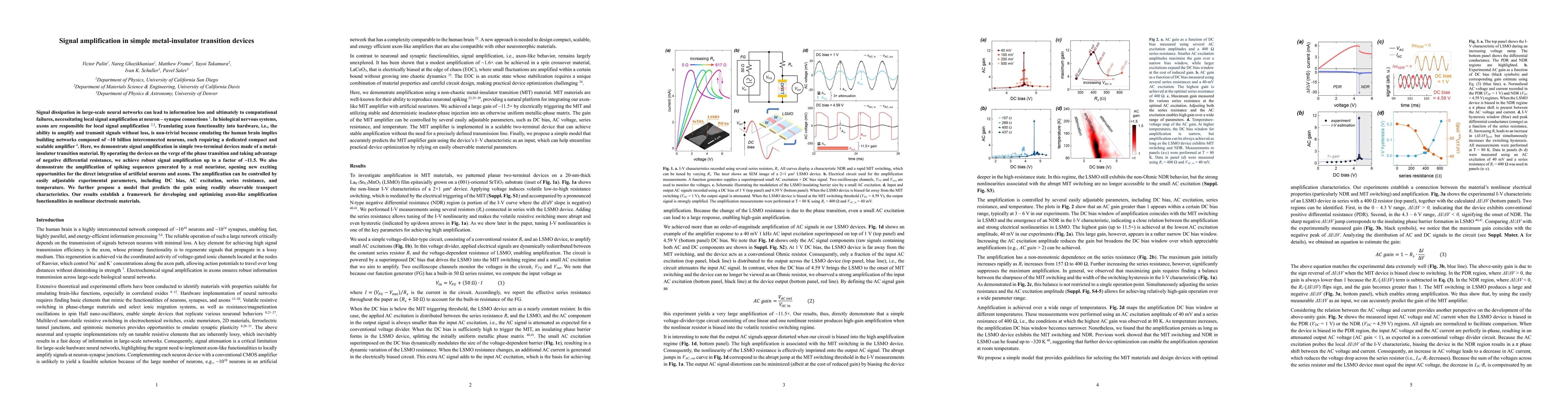 Thumbnail for Signal amplification in simple metal-insulator transition devices