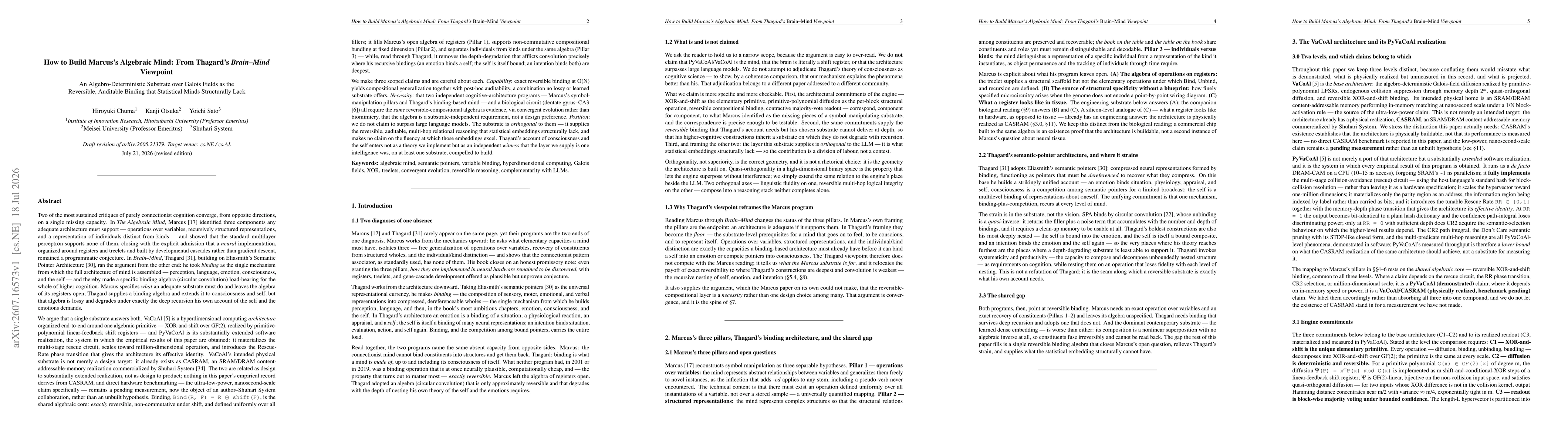 Thumbnail for How to Build Marcus's Algebraic Mind: From Thagard's Brain--Mind Viewpoint