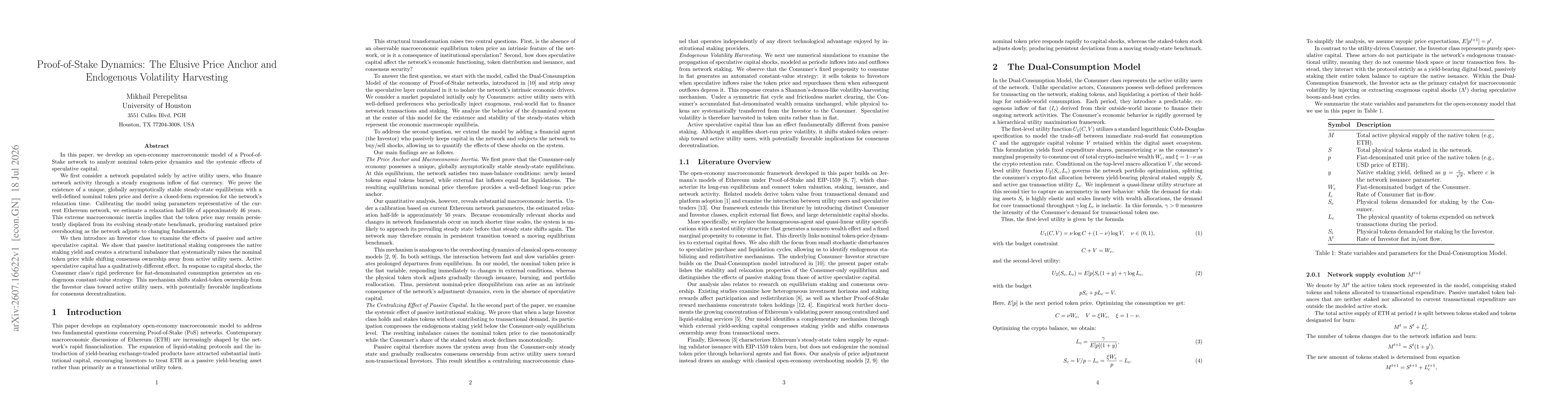 Thumbnail for Proof-of-Stake Dynamics: The Elusive Price Anchor and Endogenous Volatility Harvesting