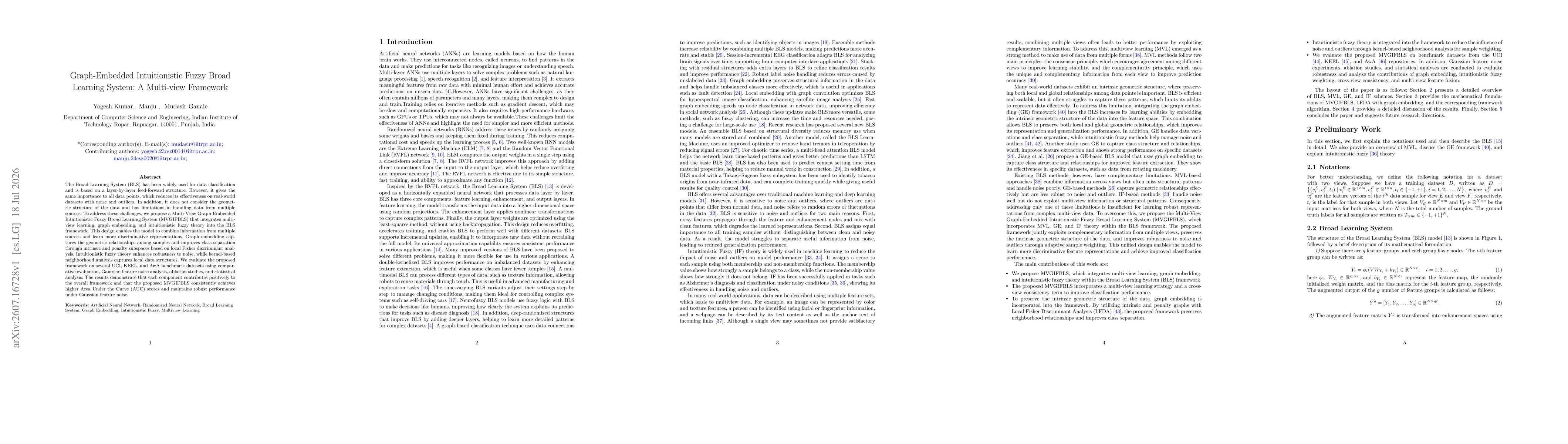 Thumbnail for Graph-Embedded Intuitionistic Fuzzy Broad Learning System: A Multi-view Framework