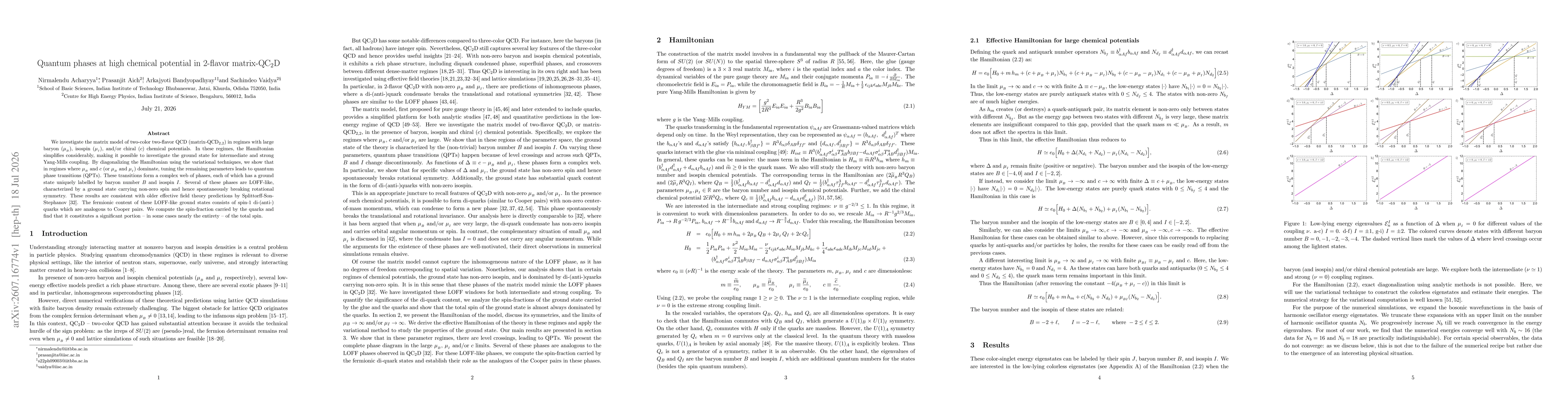 Thumbnail for Quantum phases at high chemical potential in 2-flavor matrix-QC$_2$D