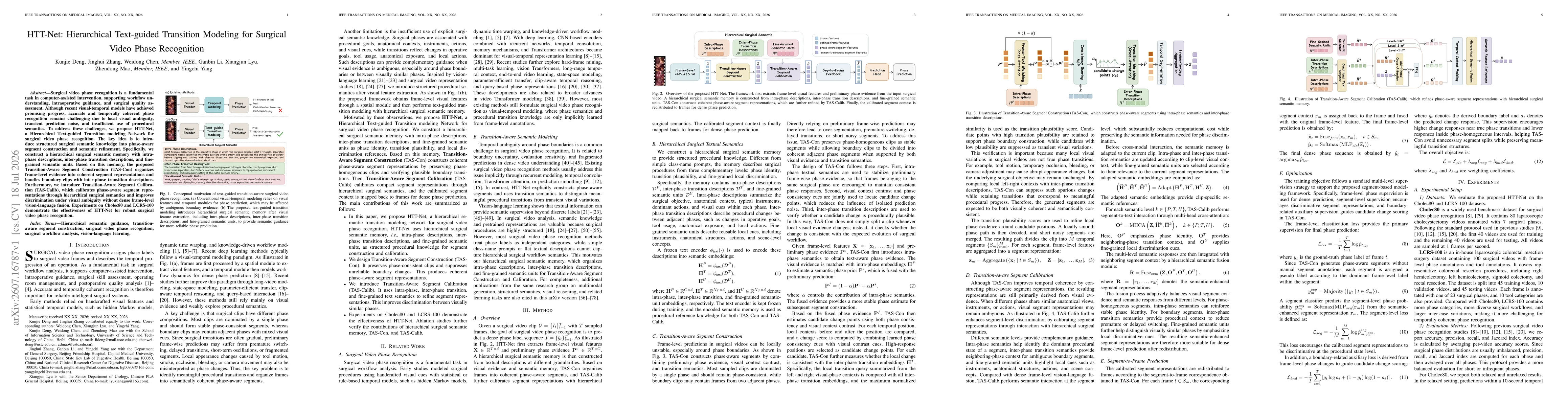 Thumbnail for HTT-Net: Hierarchical Text-guided Transition Modeling for Surgical Video Phase Recognition