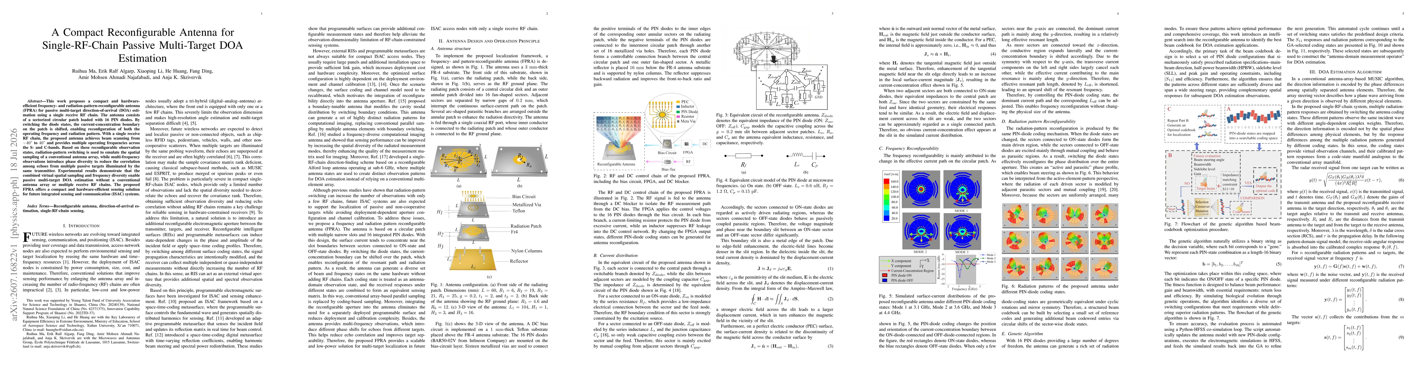 Thumbnail for A Compact Reconfigurable Antenna for Single-RF-Chain Passive Multi-Target DOA Estimation