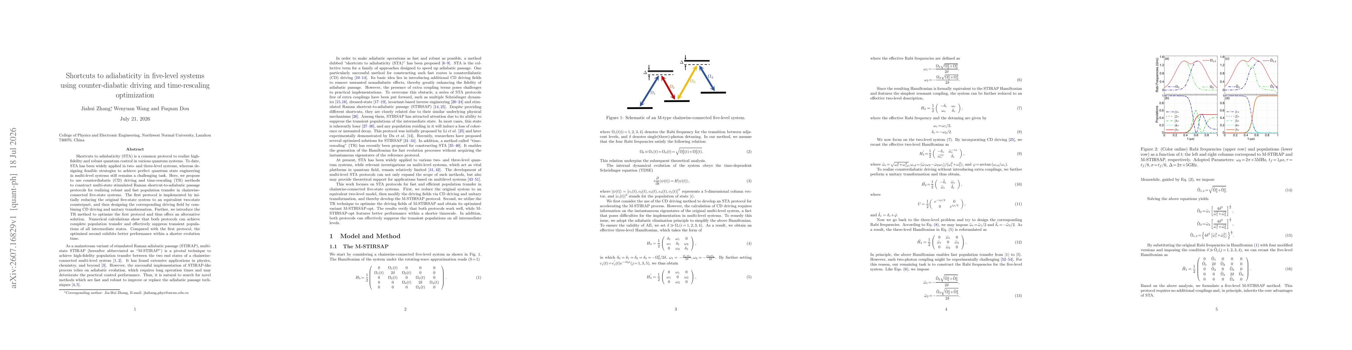 Thumbnail for Shortcuts to adiabaticity in five-level systems using counter-diabatic driving and time-rescaling optimization
