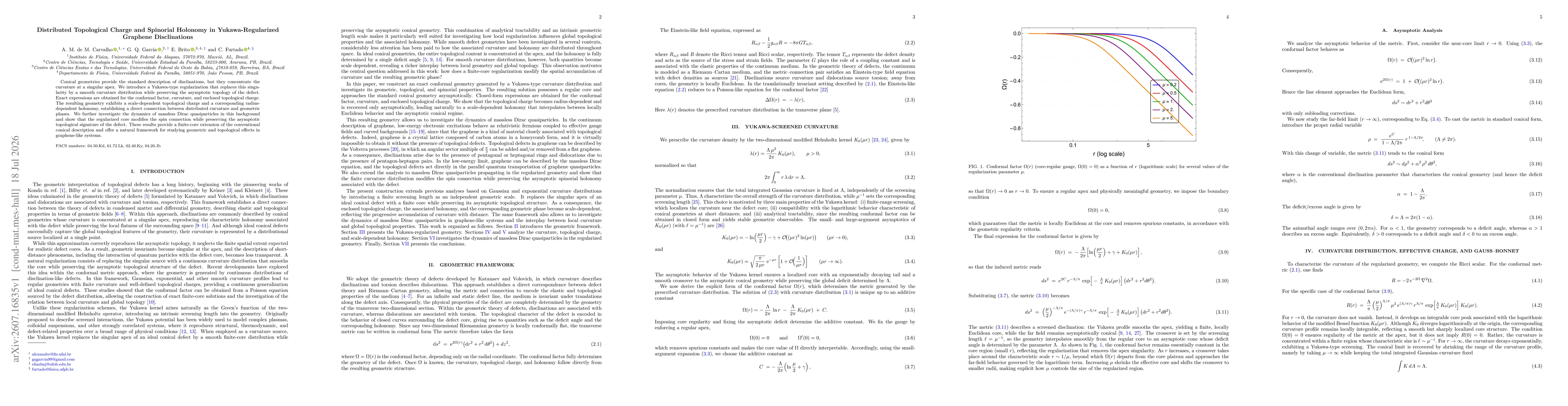 Thumbnail for Distributed Topological Charge and Spinorial Holonomy in Yukawa-Regularized Graphene Disclinations