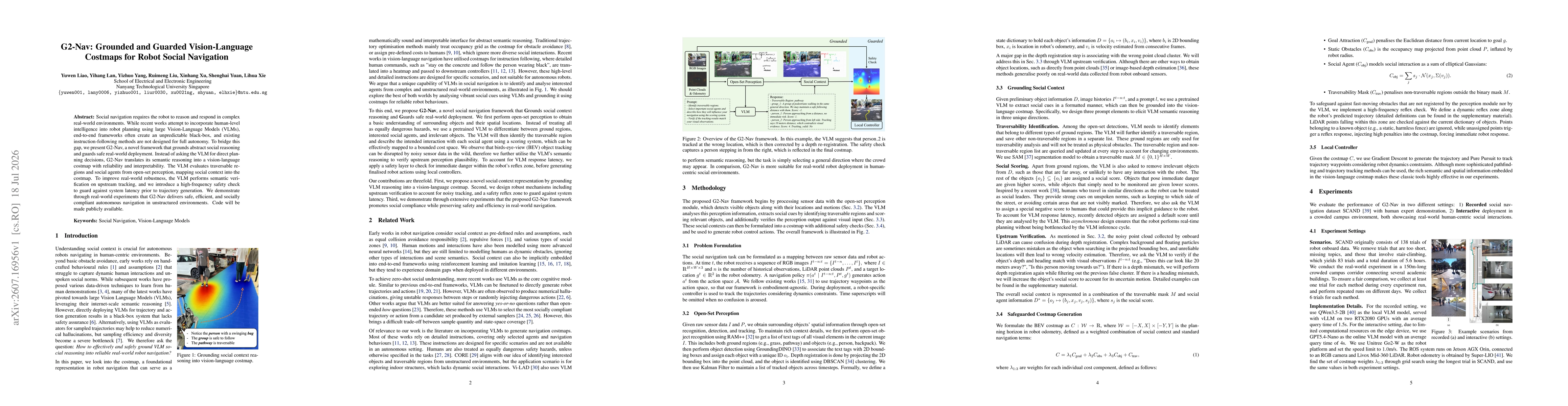 Thumbnail for G2-Nav: Grounded and Guarded Vision-Language Costmaps for Robot Social Navigation