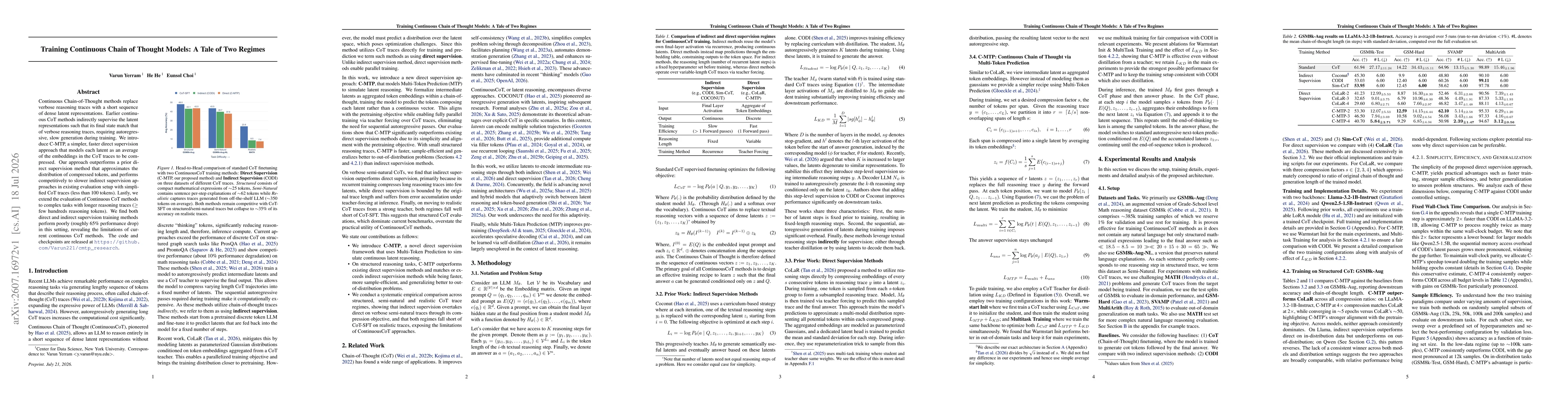Thumbnail for Training Continuous Chain of Thought Models: A Tale of Two Regimes