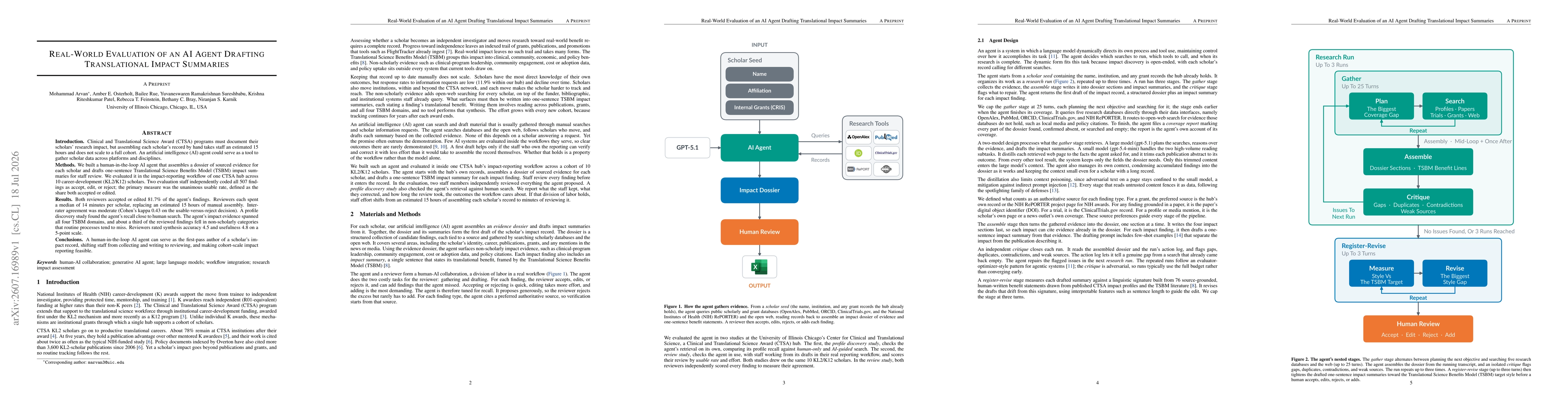 Thumbnail for Real-World Evaluation of an AI Agent Drafting Translational Impact Summaries