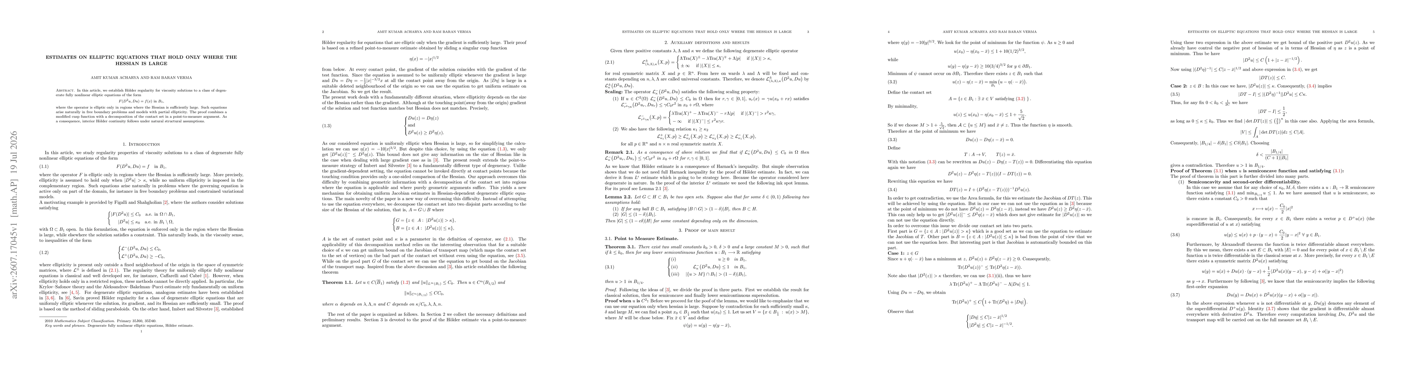 Thumbnail for Estimates on elliptic equations that hold only where the Hessian is large