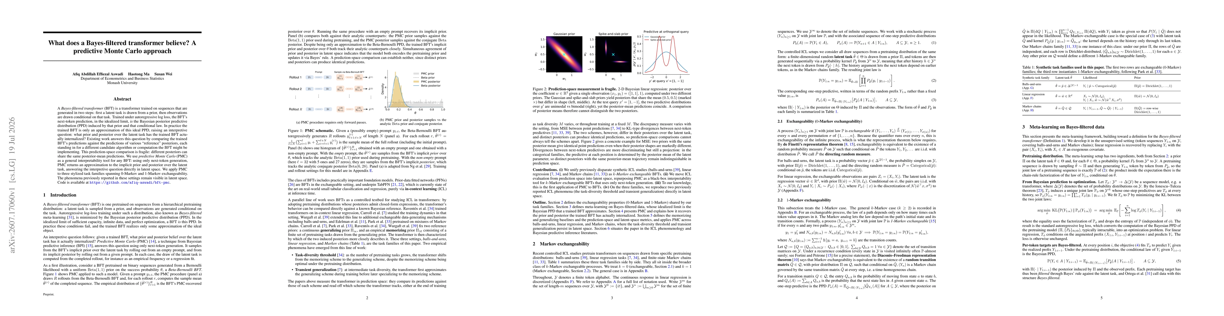 Thumbnail for What does a Bayes-filtered transformer believe? A predictive Monte Carlo approach