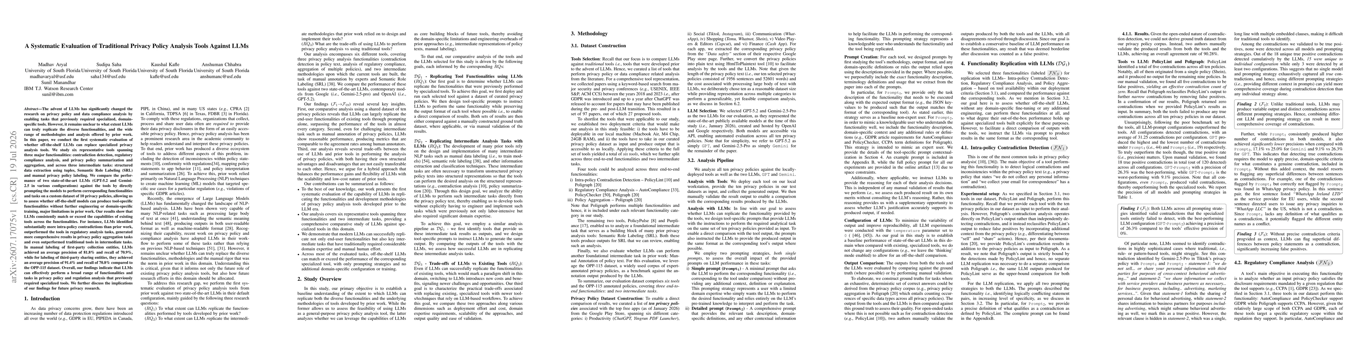 Thumbnail for A Systematic Evaluation of Traditional Privacy Policy Analysis Tools Against LLMs