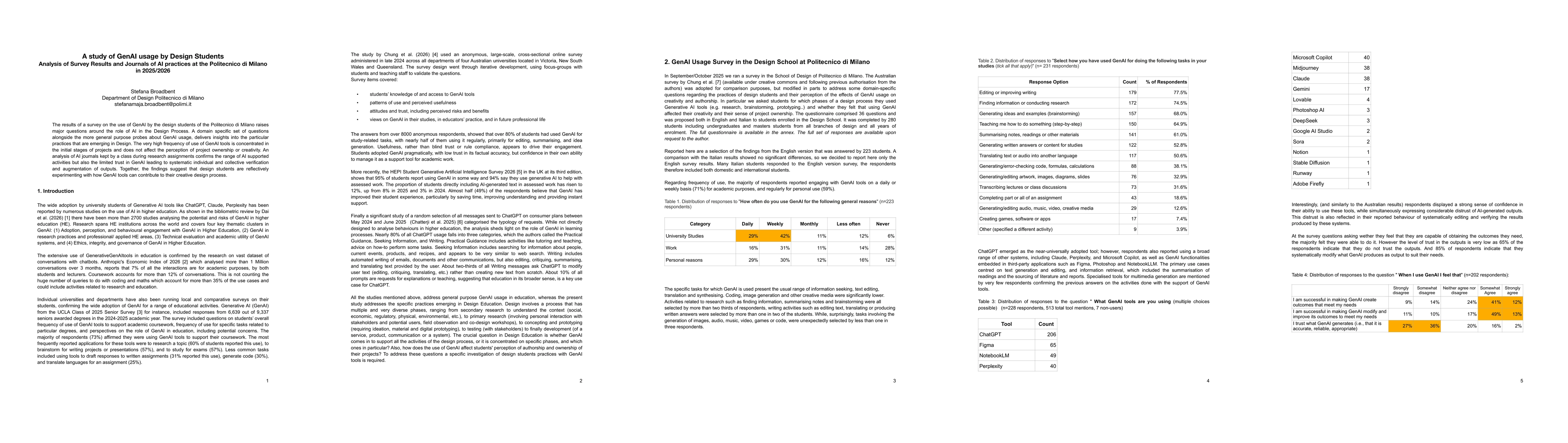 Thumbnail for A study of GenAI usage by Design Students Analysis of Survey Results and Journals of AI practices at the Politecnico di Milano in 2025/2026