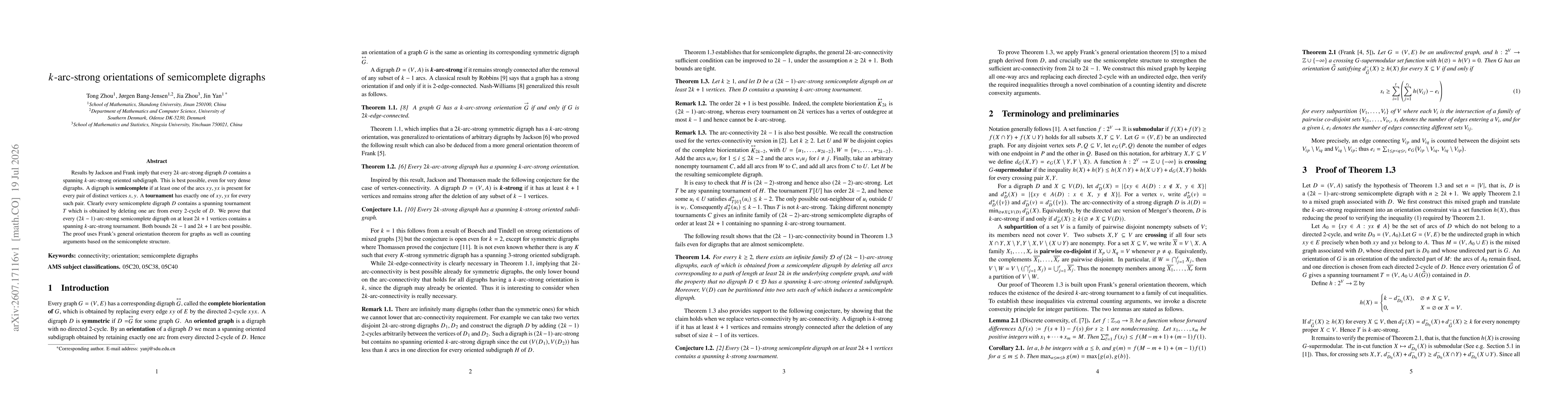 Thumbnail for K-Arc-Strong Orientations Of Semicomplete Digraphs