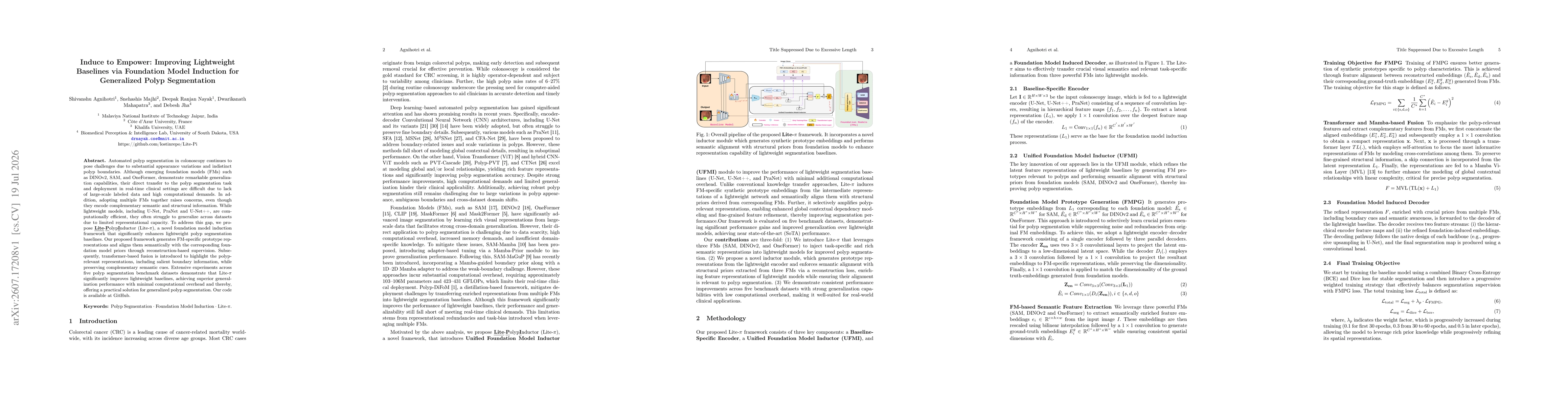 Thumbnail for Induce to Empower: Improving Lightweight Baselines via Foundation Model Induction for Generalized Polyp Segmentation