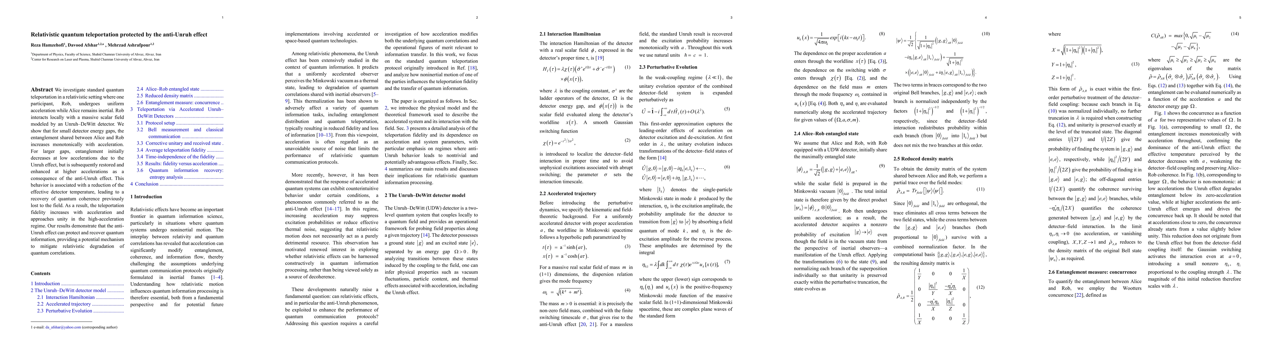 Thumbnail for Relativistic quantum teleportation protected by the anti-Unruh effect