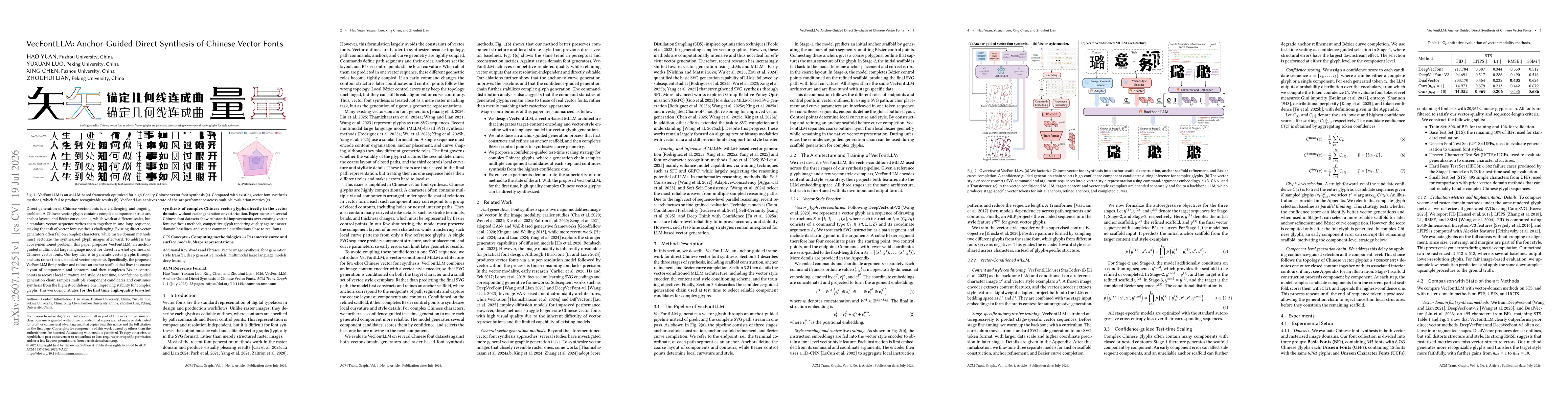 Thumbnail for VecFontLLM: Anchor-Guided Direct Synthesis of Chinese Vector Fonts