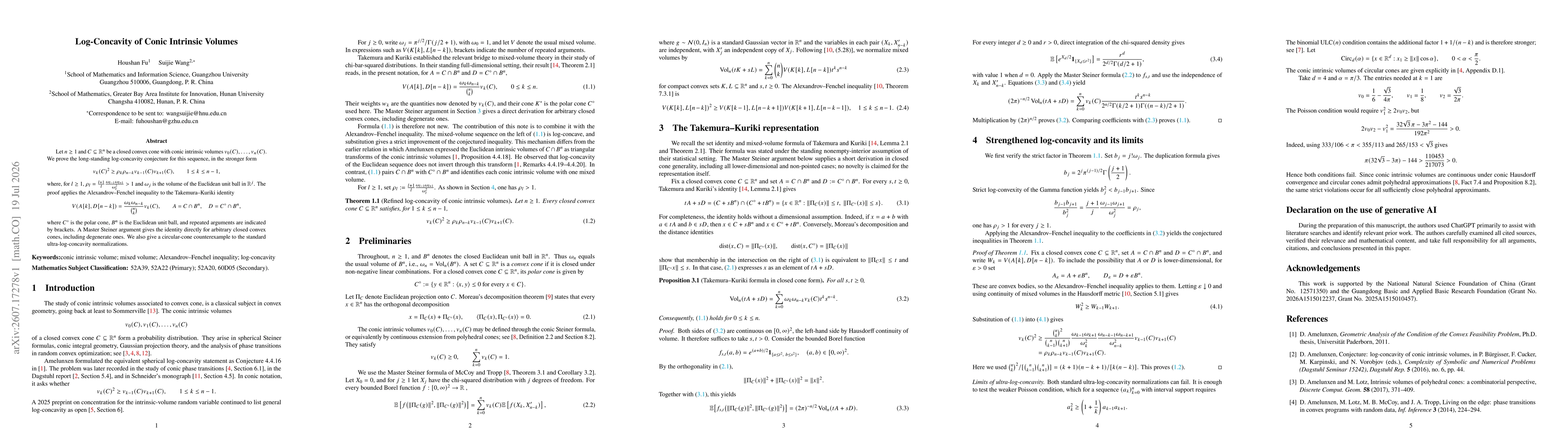 Thumbnail for Log-Concavity of Conic Intrinsic Volumes
