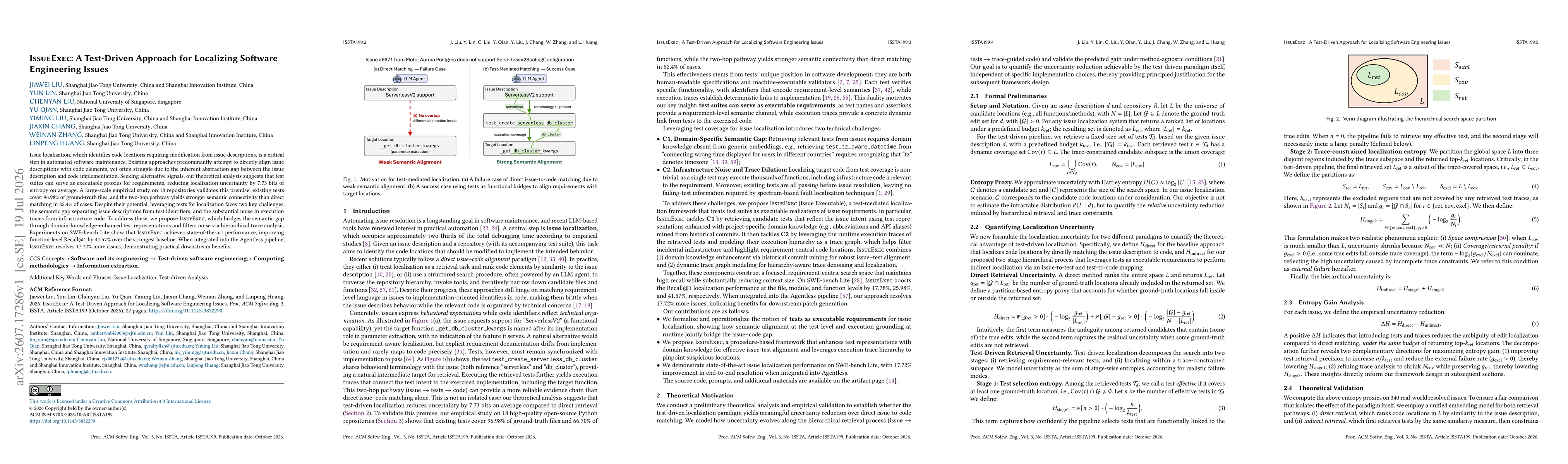 Thumbnail for IssueExec: A Test-Driven Approach for Localizing Software Engineering Issues