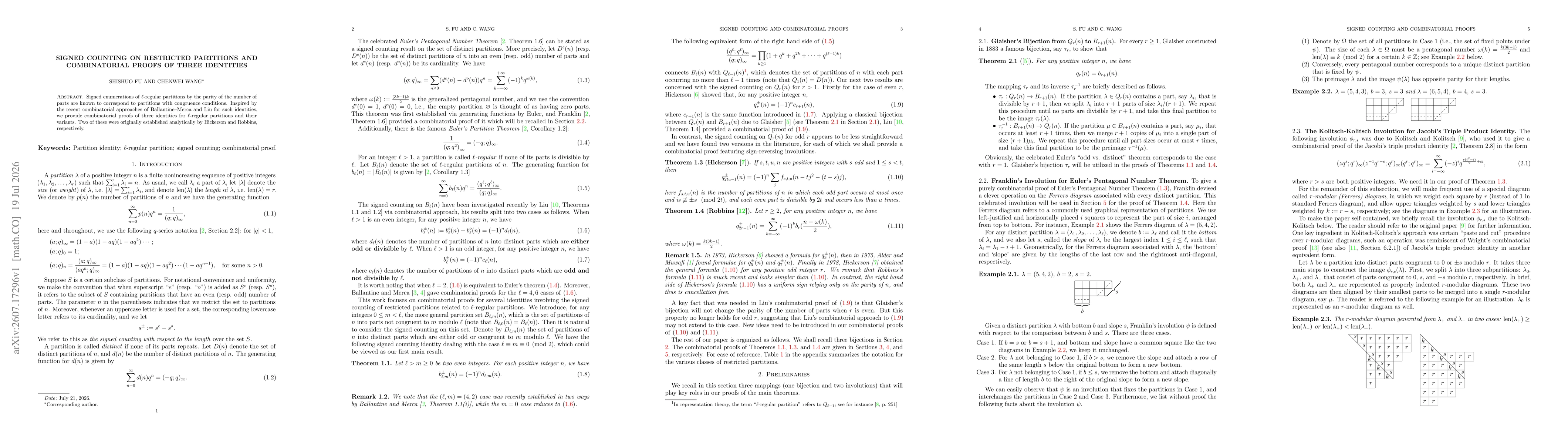 Thumbnail for Signed Counting on Restricted Partitions and Combinatorial Proofs of Three Identities