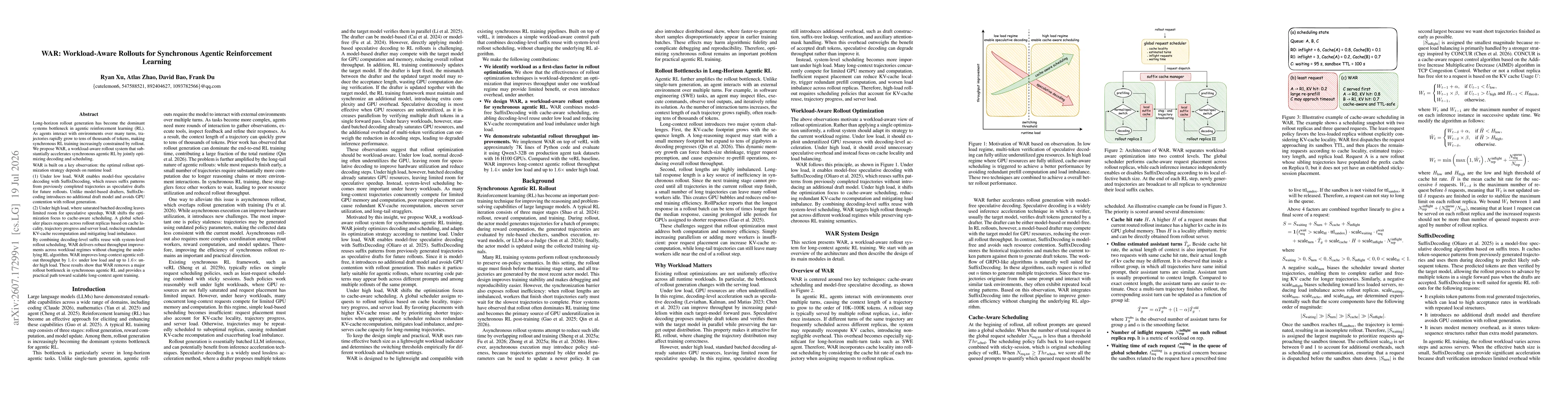 Thumbnail for WAR: Workload-Aware Rollouts for Synchronous Agentic Reinforcement Learning