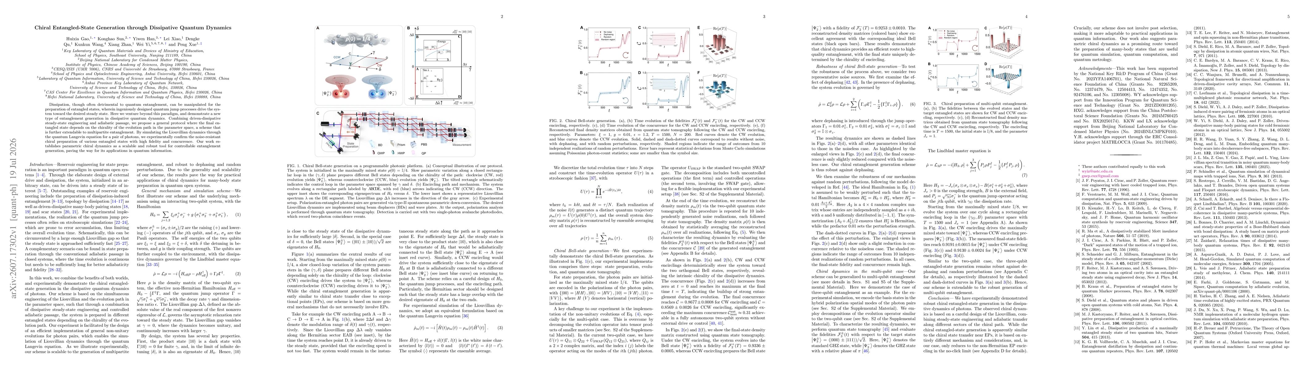 Thumbnail for Chiral Entangled-State Generation through Dissipative Quantum Dynamics