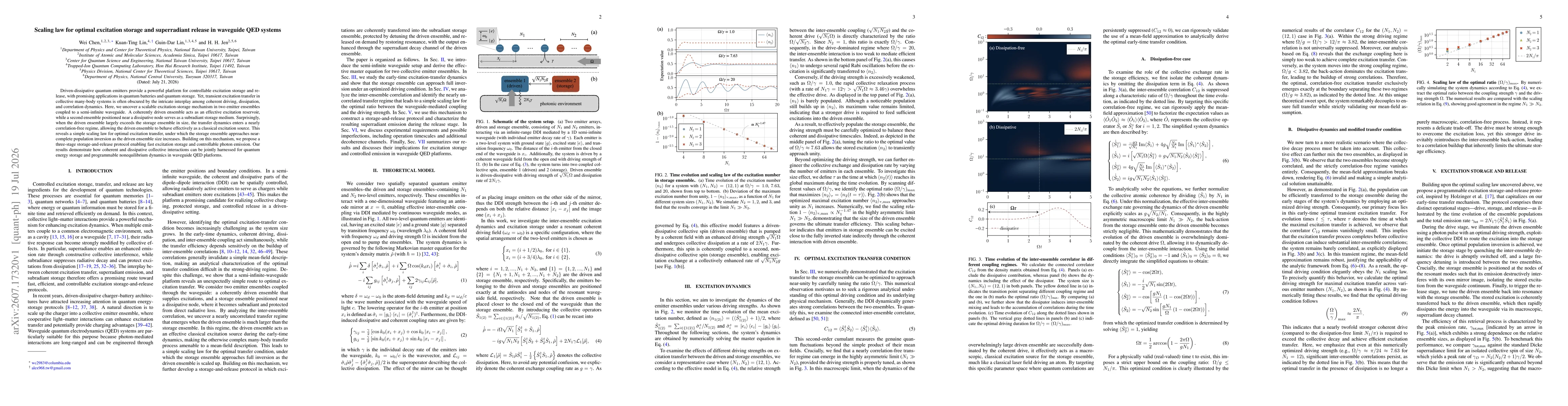 Thumbnail for Scaling law for optimal excitation storage and superradiant release in waveguide QED systems