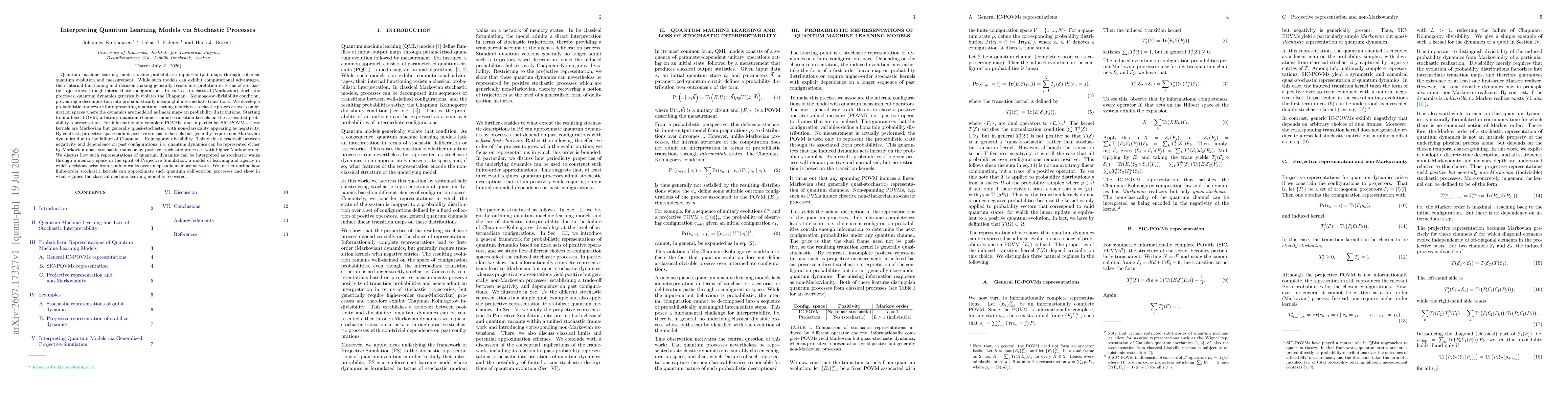 Thumbnail for Interpreting Quantum Learning Models via Stochastic Processes
