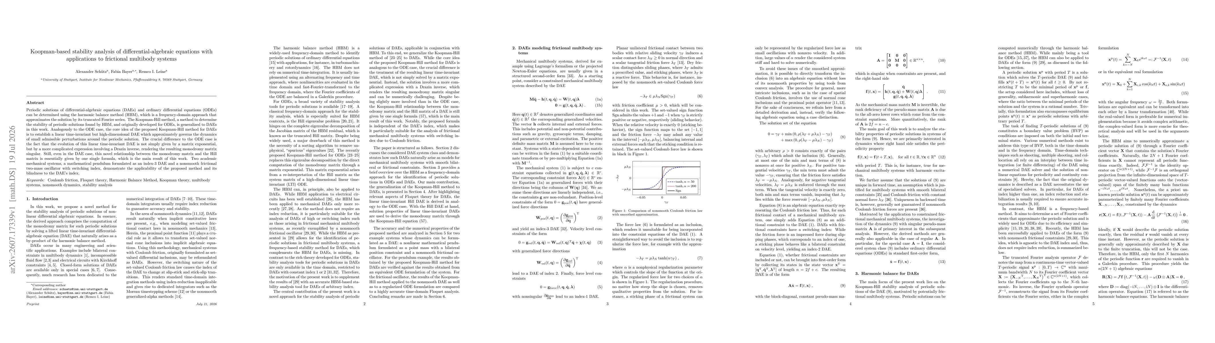 Thumbnail for Koopman-based stability analysis of differential-algebraic equations with applications to frictional multibody systems