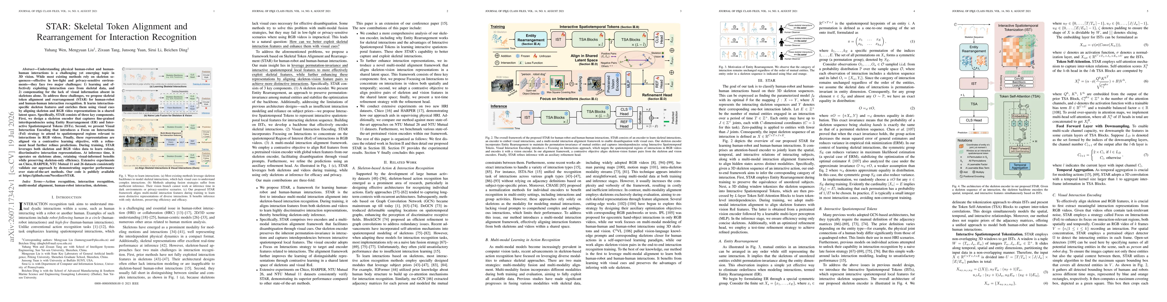 Thumbnail for STAR: Skeletal Token Alignment and Rearrangement for Interaction Recognition