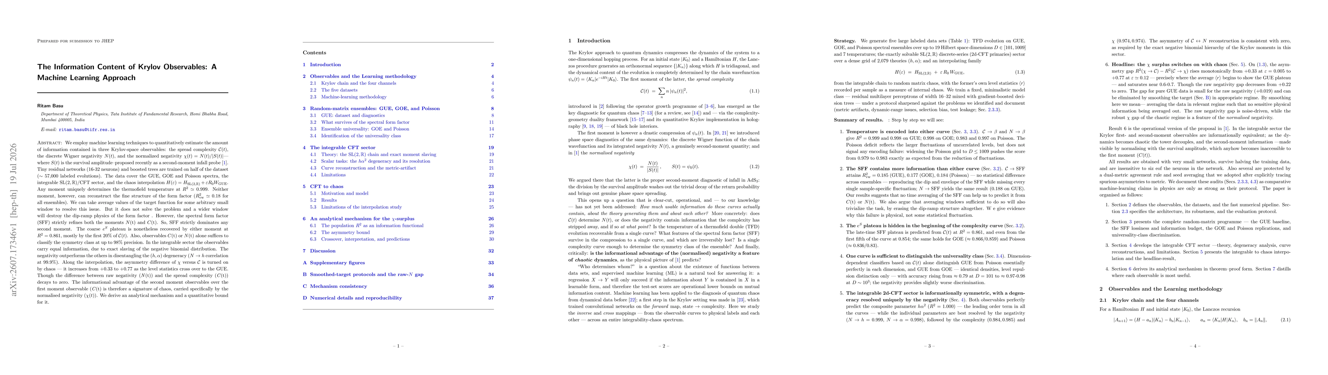 Thumbnail for The Information Content of Krylov Observables: A Machine Learning Approach