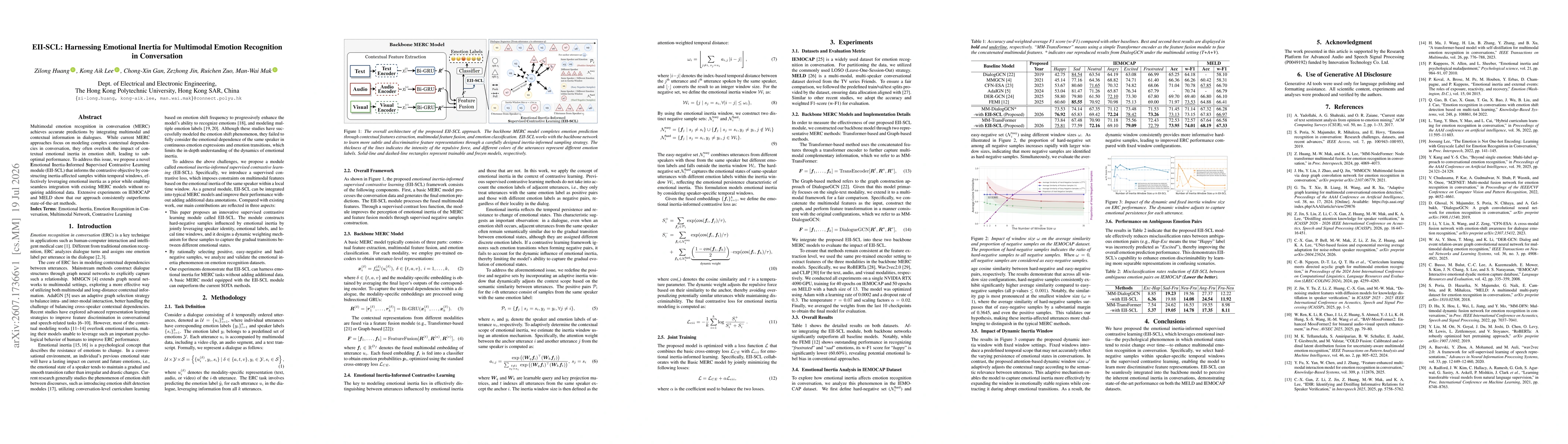 Thumbnail for EII-SCL: Harnessing Emotional Inertia for Multimodal Emotion Recognition in Conversation